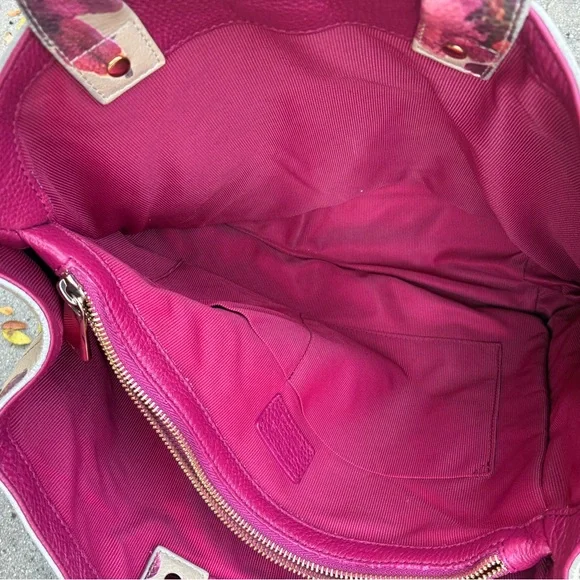 Furla Floral Cream and Pink Women's Tote Bag - Picture 4 of 4